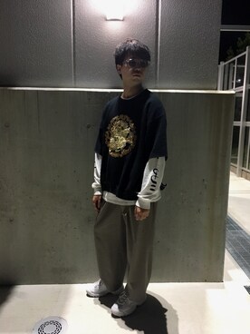 「SASQUATCHfabrix.（サスクワァッチファブリックス）のアイテム（パーカー）」を使った、kiyoさん（メンズ・170cm）の春コーディネート