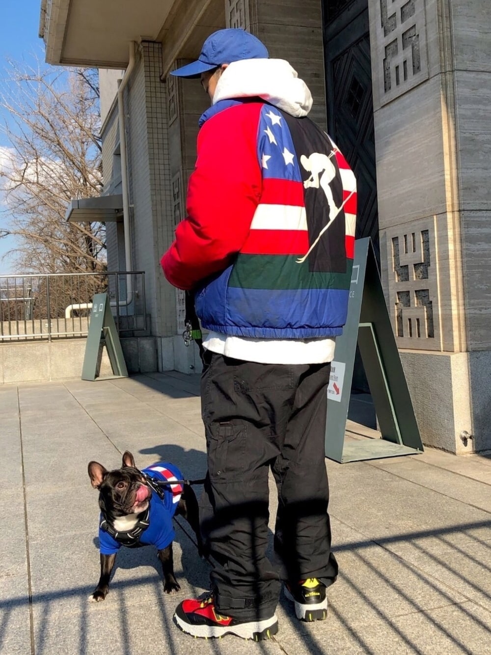 「LoLife、90’s、ラルフローレン」｜「RALPH LAURENのアイテム（キャップ、ブルー系）」を使った、利夫パパさん（メンズ・165cm）の冬コーディネートの1枚目の写真