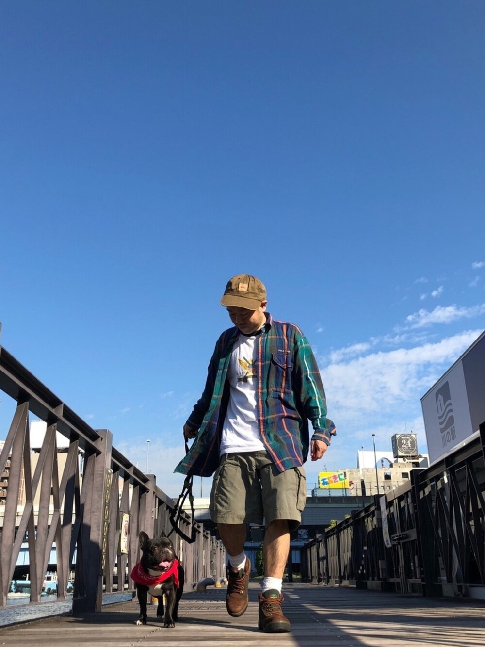 「90’s、ラルフローレン、polosport、rrl」｜「Timberlandのフィールドブーツ ファブリック＆レザー ウォータープルーフ（ブーツ／防水／アウトドア）（ブーツ、ブラウン系）」を使った、利夫パパさん（メンズ・165cm）の冬コーディネートの1枚目の写真