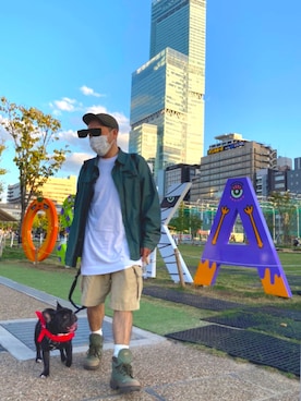 「NIKE ACG（ナイキエィシージー）のアイテム（ブルゾン）」を使った、利夫パパさん（メンズ・165cm）の秋コーディネート