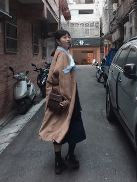 「8seconds（エイトセカンズ）のアイテム（ジャケット/アウター）」を使った、H.S.U.A.Nさん（レディース・167cm）の秋コーディネート