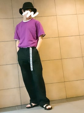 「ユニクロ」｜「アイテム（サンダル）」を使った、たいちさん（メンズ・168cm）の春コーディネート
