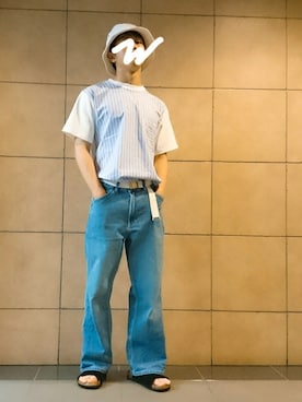 「SHIPS JET BLUE（シップスジェットブルー）のアイテム（帽子）」を使った、たいちさん（メンズ・168cm）の夏コーディネート