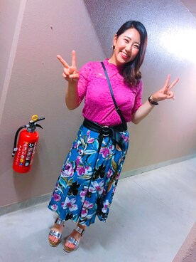 「GRL（グレイル）のアイテム（ピアス（両耳用））」を使った、tomokaさん（レディース・168cm）の夏コーディネート