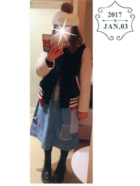 「カオリノモリ」｜「アイテム（PC・スマホグッズ/家電）」を使った、まっきぃ〜さん（レディース・157cm）の冬コーディネート