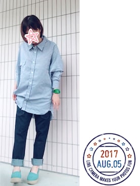 「jevous enprie!（ジュヴゾンプリ）のアイテム」を使った、まっきぃ〜さん（レディース・157cm）の夏コーディネート
