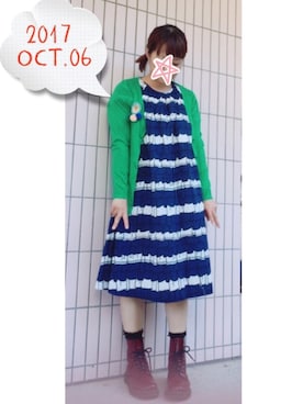「mercibeaucoup,（メルシーボークー）のアイテム（ヘアゴム）」を使った、まっきぃ〜さん（レディース・157cm）の秋コーディネート