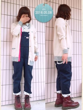 「ディッキーズ(Dickies)」｜「アイテム（サロペット/オーバーオール）」を使った、まっきぃ〜さん（レディース・157cm）の春コーディネート