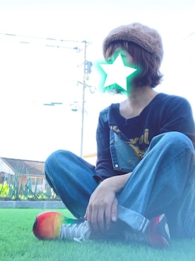「Ne-net（ネネット）のアイテム（サロペット/オーバーオール）」を使った、まっきぃ〜さん（レディース・157cm）の秋コーディネート