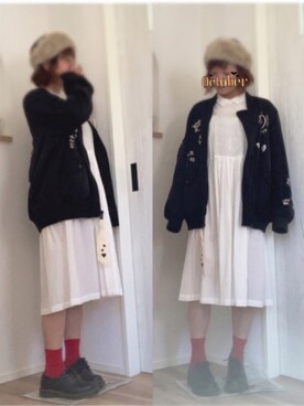 「やっぱりストリートが好き」｜「アイテム（シャツワンピース）」を使った、まっきぃ〜さん（レディース・157cm）の秋コーディネート