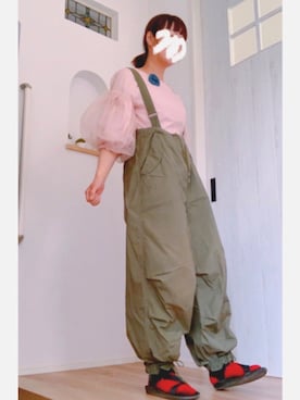 「mercibeaucoup,（メルシーボークー）のアイテム（アクセサリー）」を使った、まっきぃ〜さん（レディース・156cm）の春コーディネート