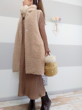 「CFT.（シフト）のアイテム（ワンピース/ドレス）」を使った、mutomo27さん（レディース・158cm）の冬コーディネート