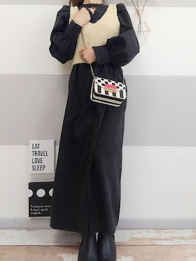 「CFT.（シフト）のアイテム（ワンピース/ドレス）」を使った、mutomo27さん（レディース・158cm）の冬コーディネート