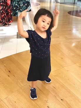 「Arnold Palmer（アーノルドパーマー）のアイテム（ワンピース/ドレス）」を使った、夏実さん（キッズ・100cm）の夏コーディネート