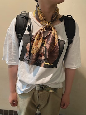 「ZARA（ザラ）のアイテム（Tシャツ/カットソー、その他）」を使った、まきさん（レディース）の夏コーディネート