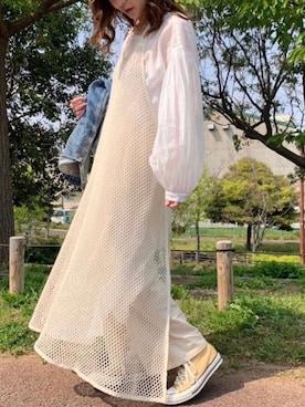 「古着女子」｜「アイテム（デニムジャケット）」を使った、Koharu.uさん（レディース・164cm）の春コーディネート