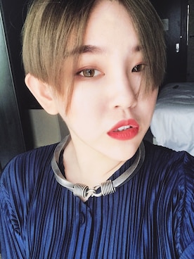 「DRIES VAN NOTEN（ドリスヴァンノッテン）のアイテム（アクセサリー）」を使った、Makoto Leeさん（レディース・174cm）の夏コーディネート