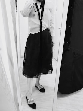 「Ann DEMEULEMEESTER（アンドゥムルメステール）のアイテム（アクセサリー）」を使った、Makoto Leeさん（レディース・174cm）の夏コーディネート
