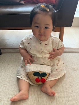 「アイテム（ワンピース/ドレス）」を使った、Wako ☺︎さん（キッズ・70cm）の夏コーディネート