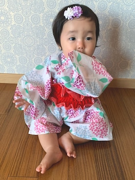 「Birthday（バースデイ）のアイテム（水着/着物・浴衣、その他）」を使った、Wako ☺︎さん（キッズ）の夏コーディネート