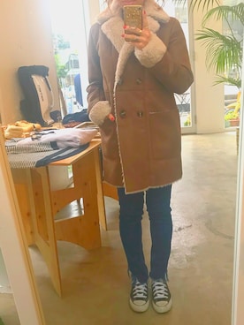 ムートンコート pepejeans コート アウター 冬アイテム