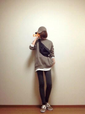 「Deuxieme Classe（ドゥーズィエムクラス）のアイテム（ボディバッグ/ウエストポーチ）」を使った、coteさん（レディース・170cm）の冬コーディネート