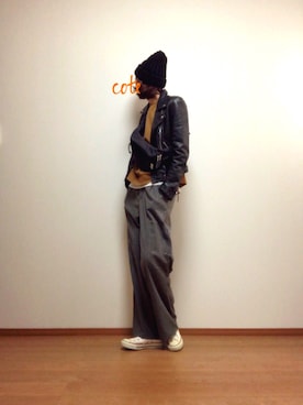 「Deuxieme Classe（ドゥーズィエムクラス）のアイテム（ボディバッグ/ウエストポーチ）」を使った、coteさん（レディース・170cm）の冬コーディネート