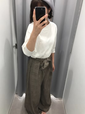 「RAY CASSIN（レイカズン）のアイテム（アクセサリー）」を使った、やぱぎさん（レディース・165cm）の秋コーディネート