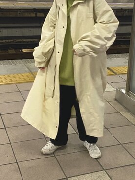 「Libra Cue（リブラ キュー）のアイテム（モッズコート）」を使った、なのさん（レディース・156cm）の春コーディネート