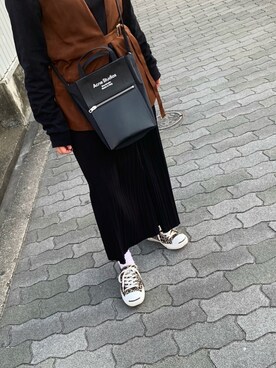 「古着のアイテム（パンツ、ブラック系）」を使った、もみじさん（レディース・149cm）の冬コーディネート