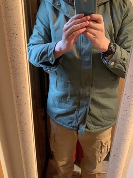 「Yusoiのアイテム（ナイロンジャケット、グリーン系）」を使った、 NEOakiradjさん（メンズ・180cm）の秋コーディネート