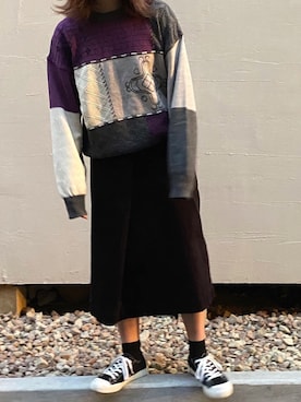 「無印良品」｜nanamiさん（レディース・157cm）の春コーディネート