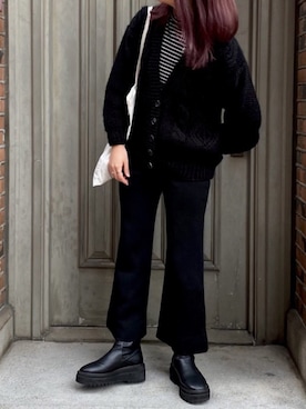 「STYLENANDA（スタイルナンダ）のアイテム（ブーツ）」を使った、nanamiさん（レディース・158cm）の冬コーディネート