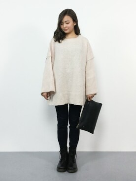 𝑅𝐼𝑁𝐴さん(レディース・151cm)の冬コーディネート