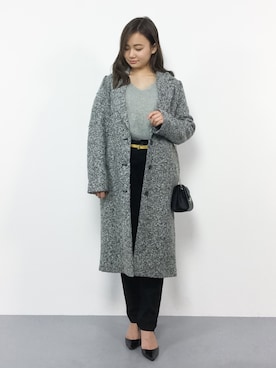 「RESEXXY（リゼクシー）のアイテム（その他アウター）」を使った、  𝑅𝐼𝑁𝐴さん（レディース・151cm）の冬コーディネート
