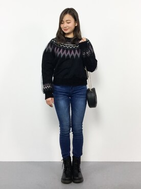   𝑅𝐼𝑁𝐴さん（レディース・151cm）の冬コーディネート