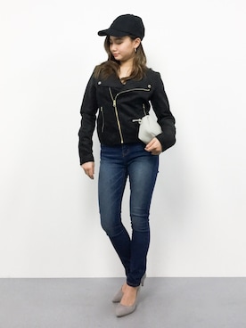 「D-LOOP（ディーループ）のアイテム」を使った、  𝑅𝐼𝑁𝐴さん（レディース・150cm）の冬コーディネート