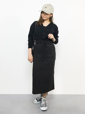 「PAR ICI（パーリッシィ）のアイテム（帽子）」を使った、  𝑅𝐼𝑁𝐴さん（レディース・150cm）の春コーディネート