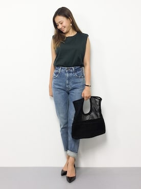 「classicalelf（クラシカルエルフ）のアイテム（ハンドバッグ）」を使った、  𝑅𝐼𝑁𝐴さん（レディース・150cm）の夏コーディネート