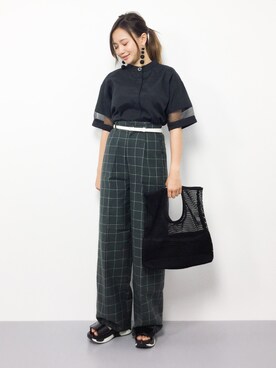 「classicalelf（クラシカルエルフ）のアイテム（ハンドバッグ）」を使った、  𝑅𝐼𝑁𝐴さん（レディース・150cm）の夏コーディネート