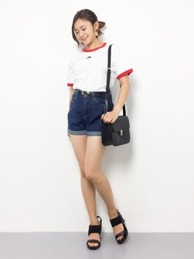 「ミッキー」｜  𝑅𝐼𝑁𝐴さん（レディース・150cm）の夏コーディネート