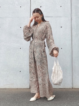 「crie conforto」｜「アイテム（ワンピース/ドレス）」を使った、  𝑅𝐼𝑁𝐴さん（レディース・150cm）の春コーディネート