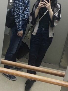 「AMERI」｜「アイテム（ブルゾン）」を使った、AKANEさん（レディース・152cm）の秋コーディネート
