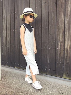 「HusHusH（ハッシュアッシュ）のアイテム（ワンピース/ドレス）」を使った、monchamaさん（キッズ・120cm）の夏コーディネート