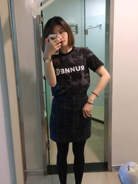 「CHOCOLATE（チョコレート）のアイテム」を使った、ショウ カンさん（レディース・172cm）の秋コーディネート