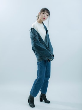 「撮影コーデ」｜「アイテム（ジャケット/アウター）」を使った、Hazukiさん（レディース・172cm）の秋コーディネート