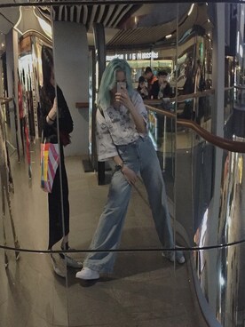 「UNIF（ユニフ）のアイテム（パンツ）」を使った、Nyxさん（レディース・168cm）の春コーディネート