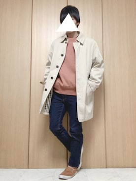 「アイテム（ステンカラーコート）」を使った、masaさん（メンズ・161cm・20代）の秋コーディネート