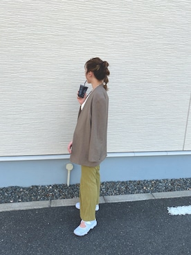 「TODAYFUL（トゥデイフル）のアイテム（テーラードジャケット）」を使った、yuiさん（レディース・156cm）の夏コーディネート