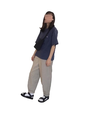 「haco!（ハコ）のpolka polka スポーツサンダル（サンダル）」を使った、あるぱか。さん（レディース・155cm）の夏コーディネート